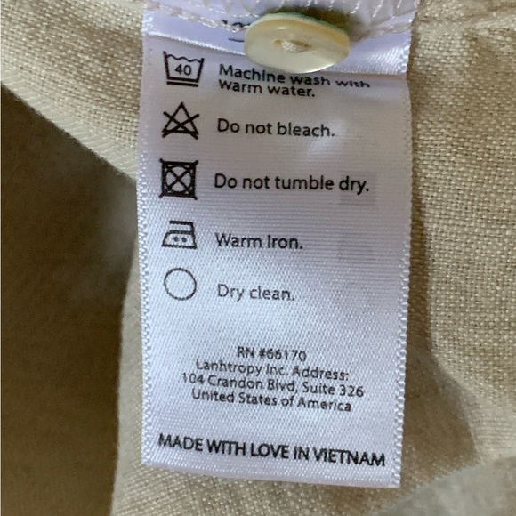 Lanhtropy Bubble Linen Midi Dress in Natural Size S - Picture 13 of 14